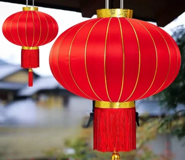 lanterne rouge en soie