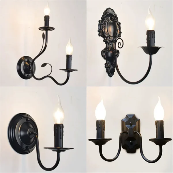 lanterne murale noire