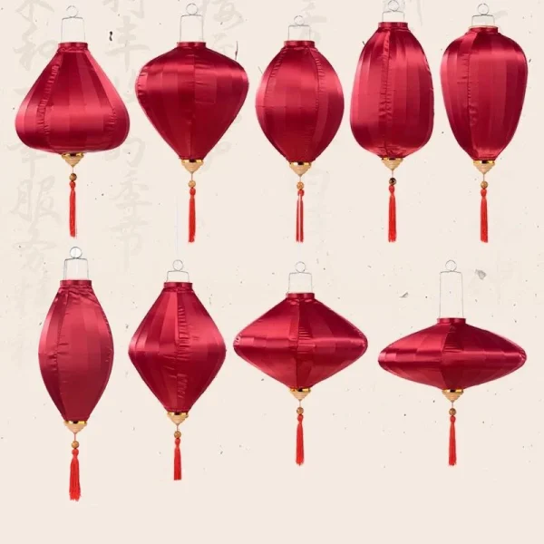 lanterne rouge en satin