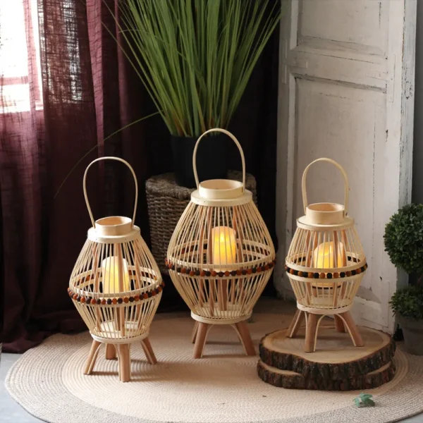 lanterne de sol en bambou