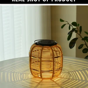 lanterne décorative en rotin