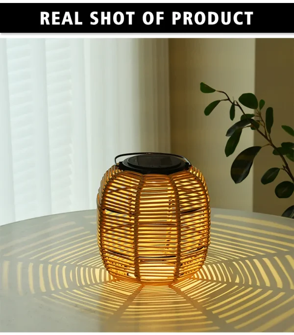 lanterne décorative en rotin