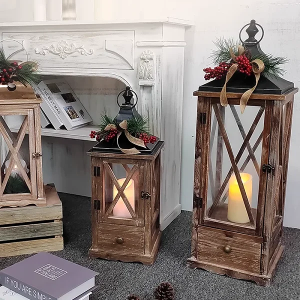 lanterne élégante en bois