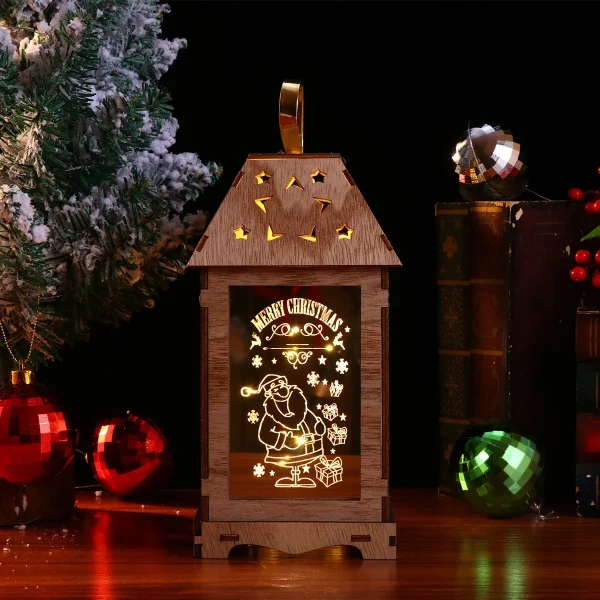 lanterne à vent rétro en bois