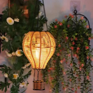 lanterne rotin montgolfière