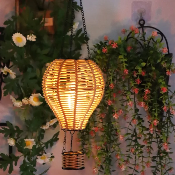 lanterne rotin montgolfière