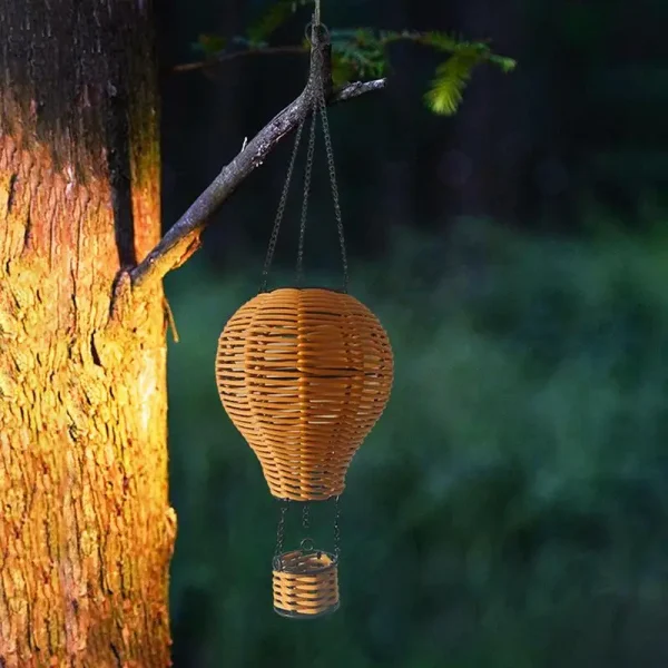 lanterne rotin montgolfière
