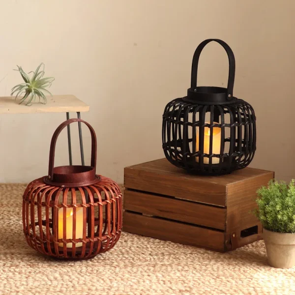 lanterne bambou noir