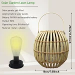 éclairage en rotin naturel