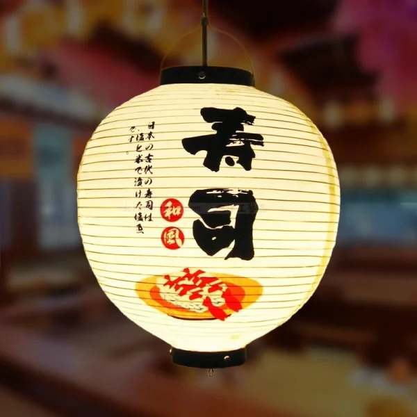 décor asiatique avec lanterne festive