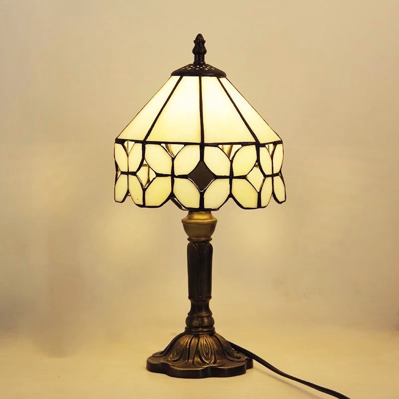 lanterne de table baroque en vitrail