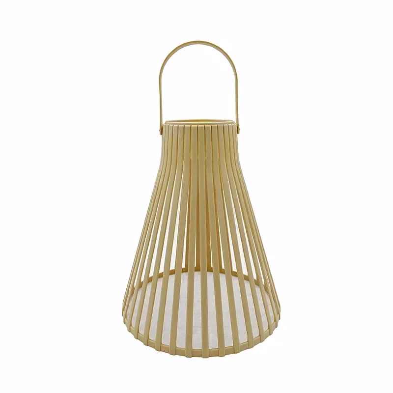 lampe en rotin éclairage cosy
