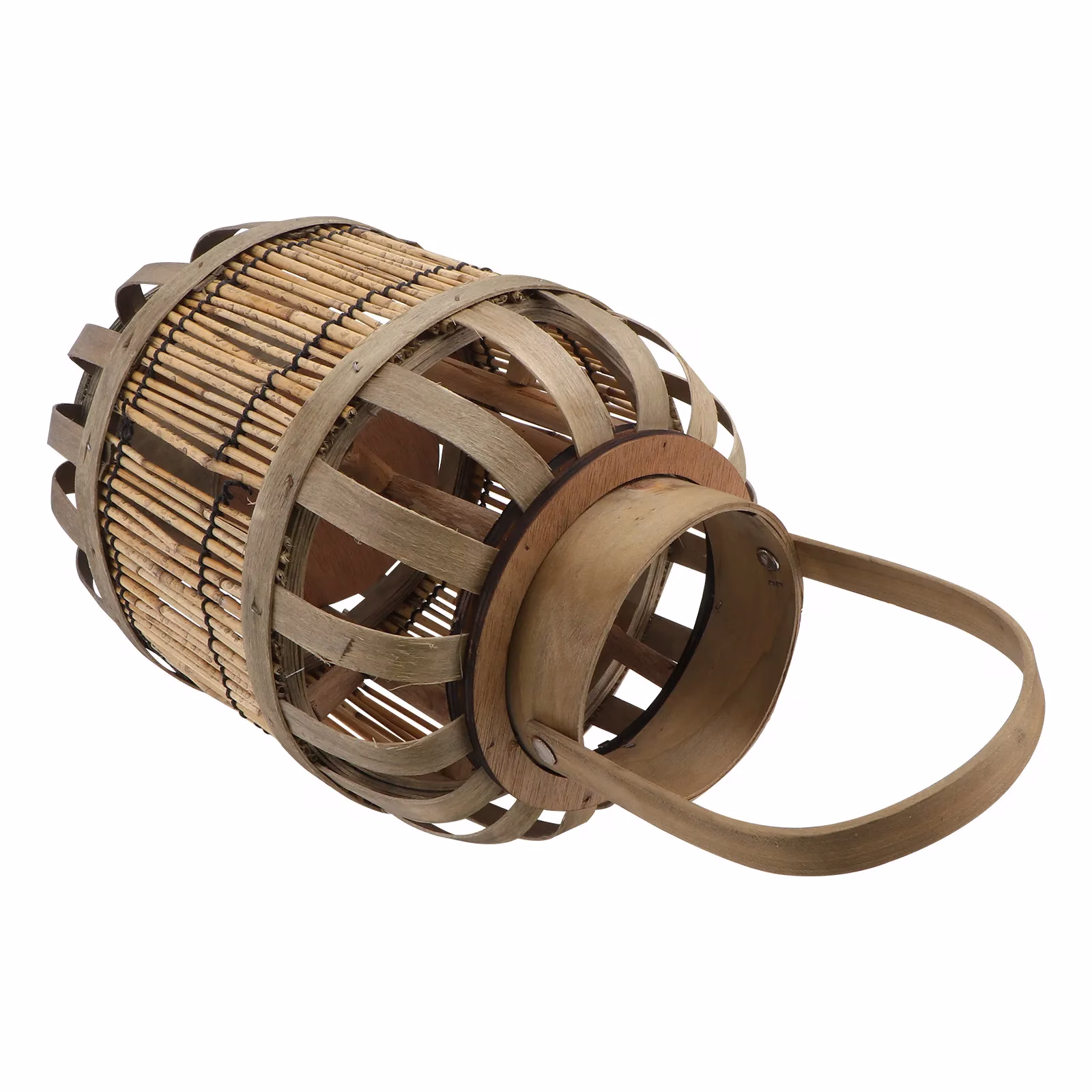 lanterne artisanale en bois naturel