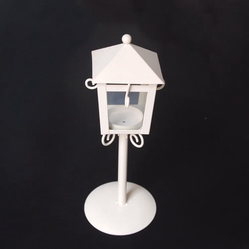 lampe décorative en verre et fer